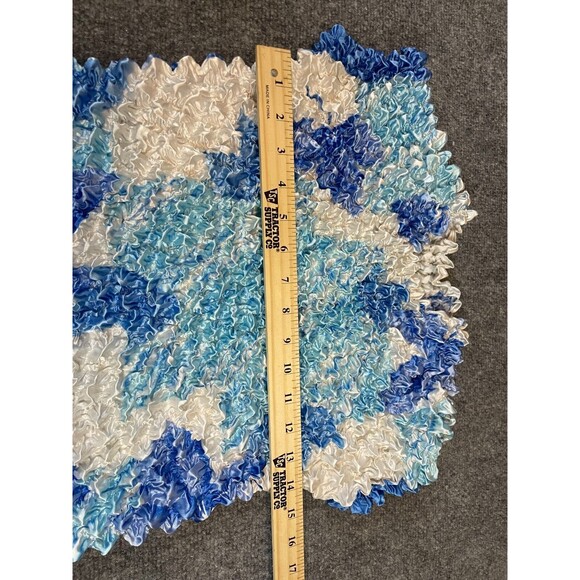 Popcorn Tee Blue Womens One Size Short Sleeve Stretchy Crinkle Expandable Majic - Picture 3 of 3